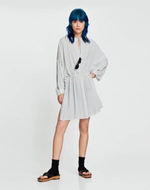 Polka dot shirt dress - Image 3