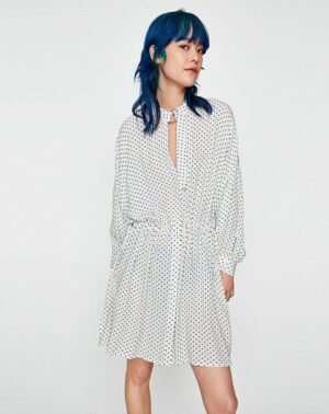 Polka dot shirt dress - Image 1