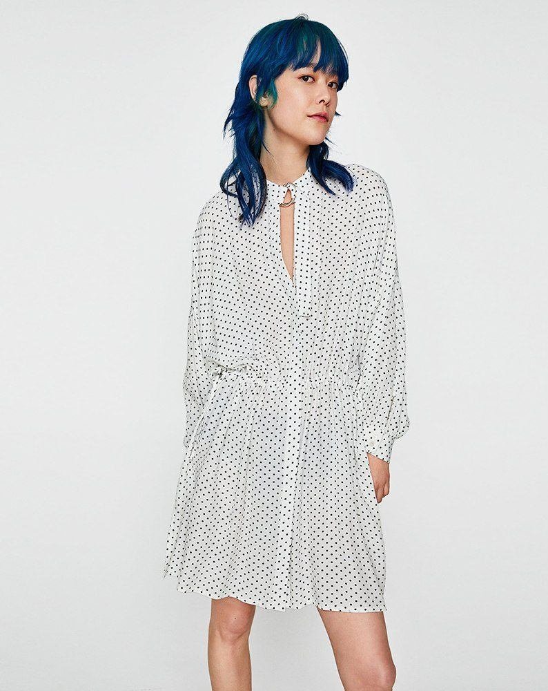 Polka dot shirt dress - Image 1