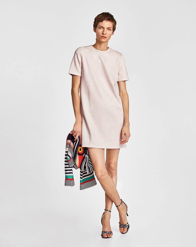 Suede effect dress - Image 1