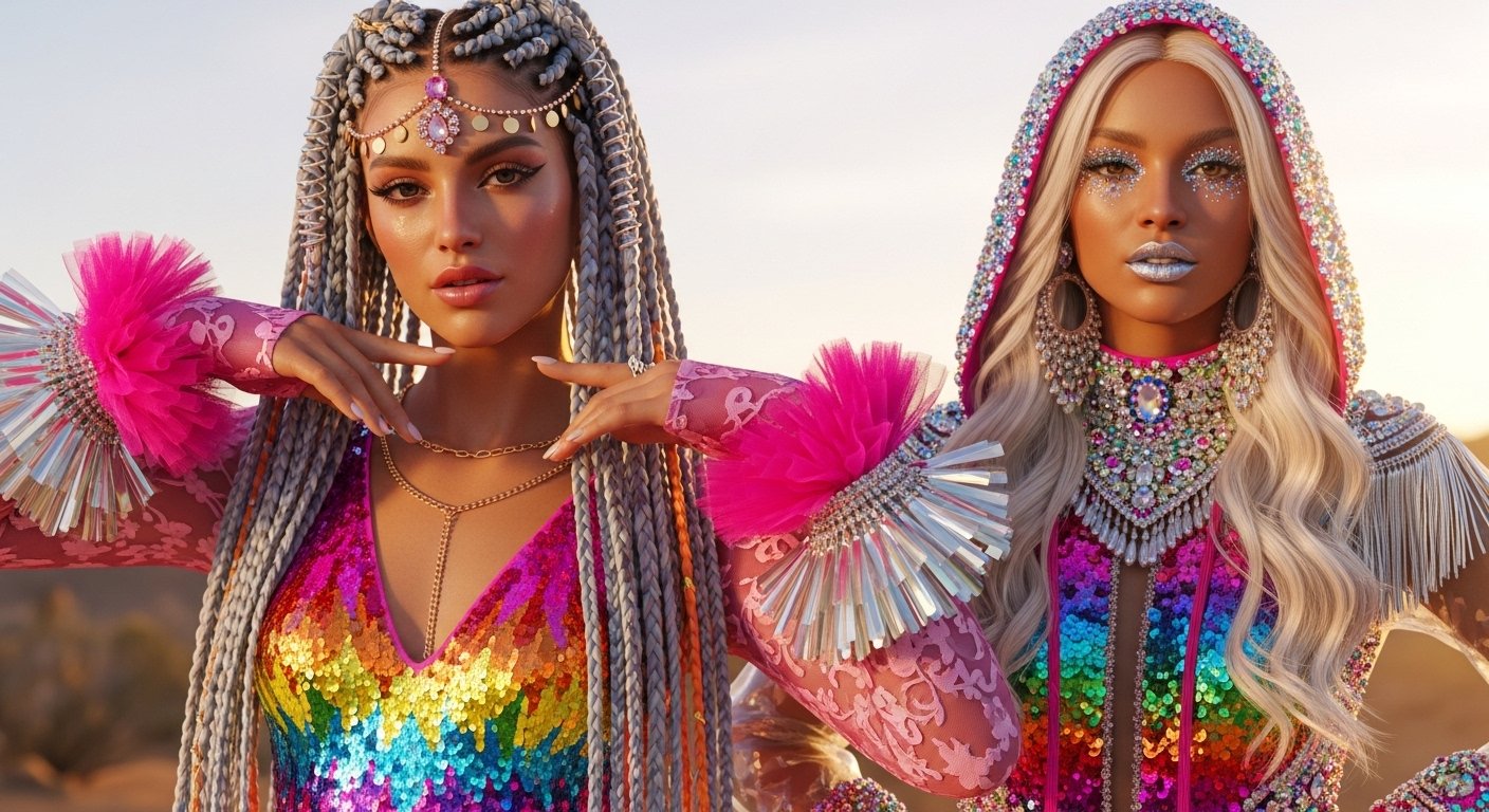 Glamour in Motion: Sparkling Women’s Fashion with Tassels, Beads, Crystals & Sequins